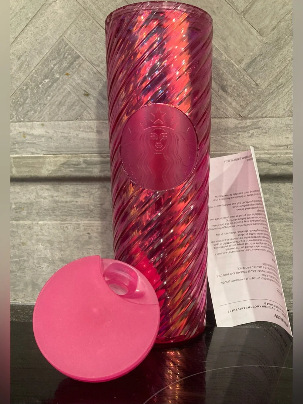 Starbucks Swirled Holiday Tumbler Pair